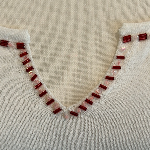 Vintage Bob Mackie Studio size PS sleeveless, beaded top - Picture 2 of 3